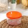 Container Round shares, food, 300 ml, orange color
