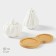 A set for spices on a wooden stand Bellatenero “Vitamins”, 2 items: a solo 60 ml, a lists, 60 ml, white color