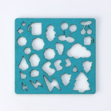 Set of stencils for felting, 16 x 16 cm, 7 pcs-6