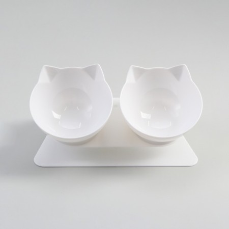 Plastic bowls on a white stand 27.5 x 14 x 15 cm white-1