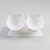 Plastic bowls on a white stand 27.5 x 14 x 15 cm white