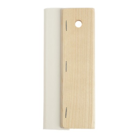 Rubber tundra spatula, white, with a wooden handle, 150 mm-2