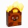 Gift package with packaging paper, 22x22x12 cm, Winnie-Pooh