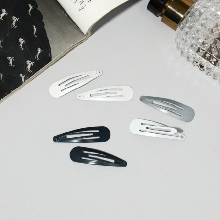 Invisibility for hair "provisions" (set 6 pcs) 5 cm, black and white-1