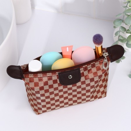 Lightning cosmetic bag, brown color-3
