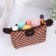 Lightning cosmetic bag, brown color