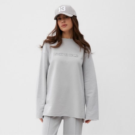 Women's sweatshirt MIST COZY STYLE, Gray, size 50