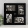Photo frame plastic in 4 photos 10x15 cm "Aurora" Black 31.5x31.5 cm