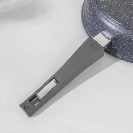 Granite pan, d = 26 cm, removable handle, anti -stick coating, color gray color-4