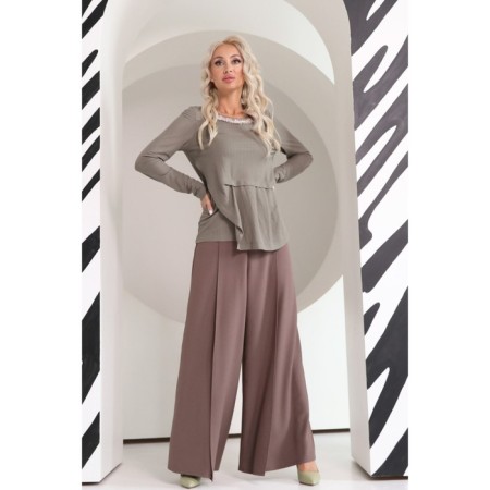 Female blouse, size 42, khaki color-9
