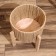 A set of wicker pots, 3 pcs, 29x29x22 cm, col. Dark beige