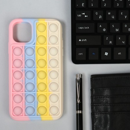 Pop it in the form of a case on the phone is silicone, multi -colored