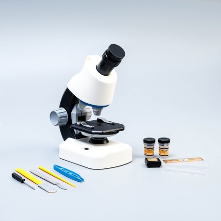 Microscope "Young Biologist" Frendering to x1200, white, backlight