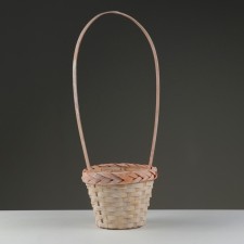 Wicker basket, D18 x15x50, peach, bamboo
