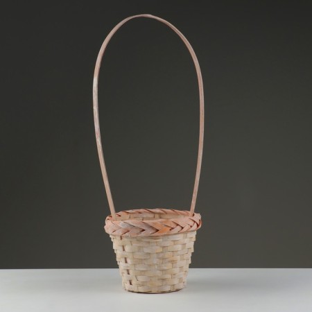 Wicker basket, D18 x15x50, peach, bamboo