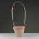 Wicker basket, D18 x15x50, peach, bamboo