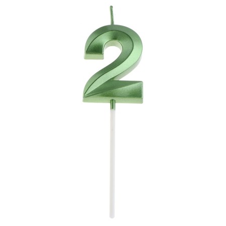 Candle in the cake on the ships "Fine", the number "2", the emerald, 5 cm-5