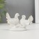 Souvenir Ceramics "Doves with a rose" white, rhinestone 5.8x8.7x4.2 cm