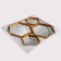 A set of mirrors "Bamboo", a mirror surface 22.7 × 20/15 × 13.2 cm, golden color