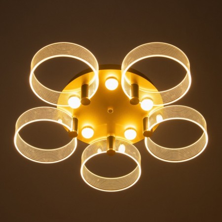 Kvorum chandelier LED 48W 3000-6000K gold 50x50x10cm-3