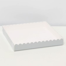 Box for cookies, silver, 20 x 20 x 3 cm
