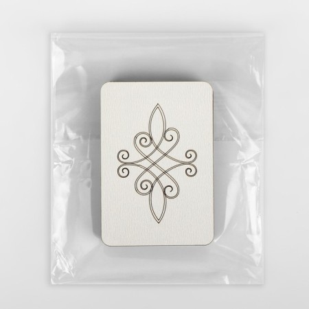 Magnetic needle "Ornament No. 2", 8 × 5.5 cm, beige color-4