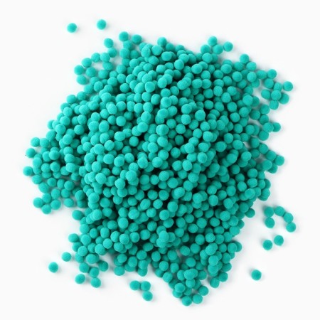 Pompons for creativity and decor "Green", 55 grams-1