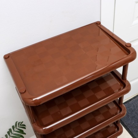 Shoe shelf "Universal", 5 tiers, 49.7 × 30.7 × 83.7 cm, brown color-3