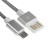 MicroUSB cable - usb, 2.1 a, metal braid, 1 meter, silver