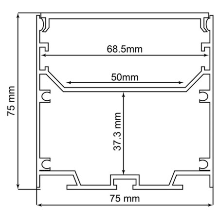 Feron LED LED tape profile, CAB265, 2 m, silver color-3