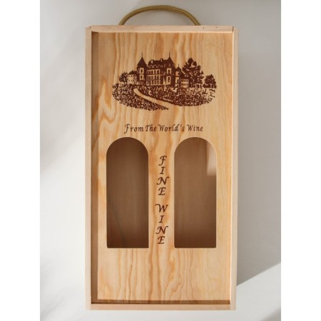 Box for storing the wine "Caglia", 35 × 18 cm, 2 bottles-2