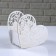 Kashpo wooden "Openland heart", white, 18 × 8.6 × 14 cm