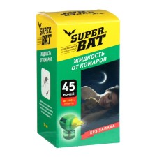 Дополнительный флакон-жидкость от комаров "SuperBAT ", без запаха, 45 ночей, 30 мл