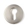 Lockland cylinder overlay, round, satin nickel color, kit.