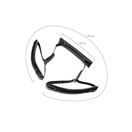 Fixing sling Anonymo, PU Skin, 145 cm, black color-4
