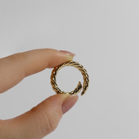 Karabin ring, wicker, d = 20/28, thickness - 4 mm, 5 pcs, color of gold-2