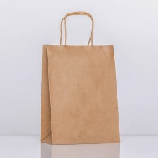 Craft bag without printing, round handle, 15 x 21 x 8 cm, 120 g