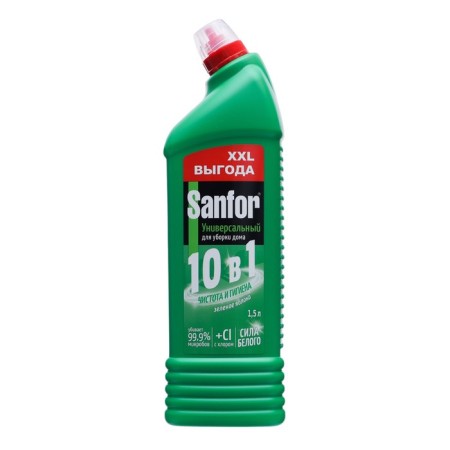 Cleaning universal product SanFor, green apple, 1.5 liters