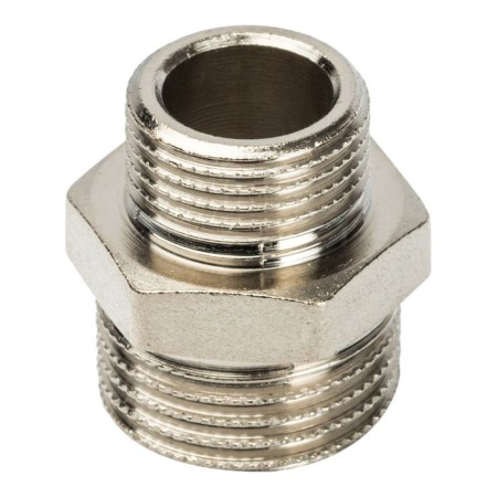 Nippel transition stout SFT-0004-001238, 1/2 "x3/8", external carving, nickelized brass