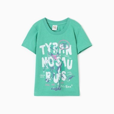 T -shirt for a boy, green color, height 128