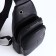 Male sling bag, artificial leather, black color