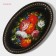 Glass Soldier Oval Dolyana "Folk Motives", 24.5 × 15 cm, black color