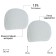 Czeks on the headrest, white, set 2 pcs