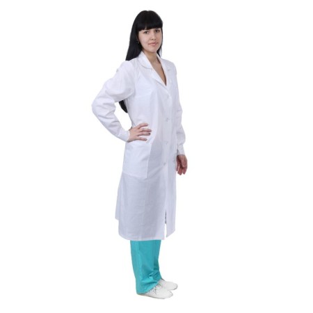 Women's bathrobe, GOST, p. 44-46, height 170-176 cm, white color-1