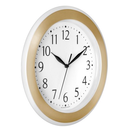 Watch Wall Interior "Classics", silent, D-30 cm, rim transparent golden-1