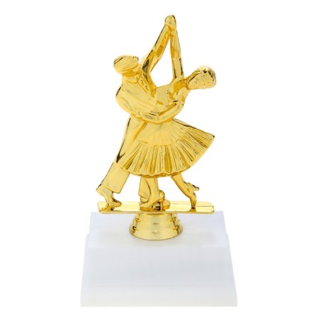 The award figure "Dancing couple", the plastic stand is white, gold, 16.5 x 7.7 x 8 cm.-1