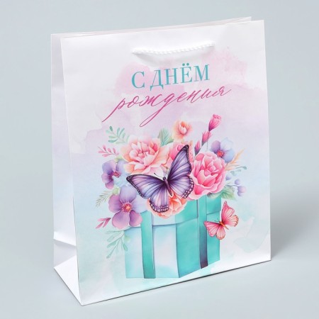 Gift package laminated, packaging, “Happy Birthday”, Ml 21 x 25 x 8 cm-4