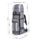 Tourist backpack, TAIF, 100 L, cord department, external pocket, 2 side nets, color gray color