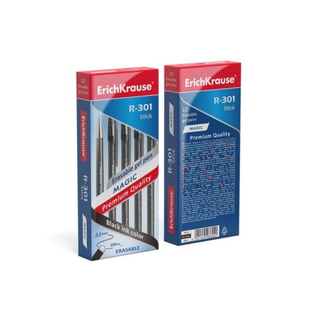 Gel handle washed Erich Krause R-301 Magic Gel, node 0.5 mm, black ink, letter length 200 m, price for 1 pc-1