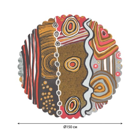 The tablecloth “African abstraction”, round, Saten, d = 150 cm-1